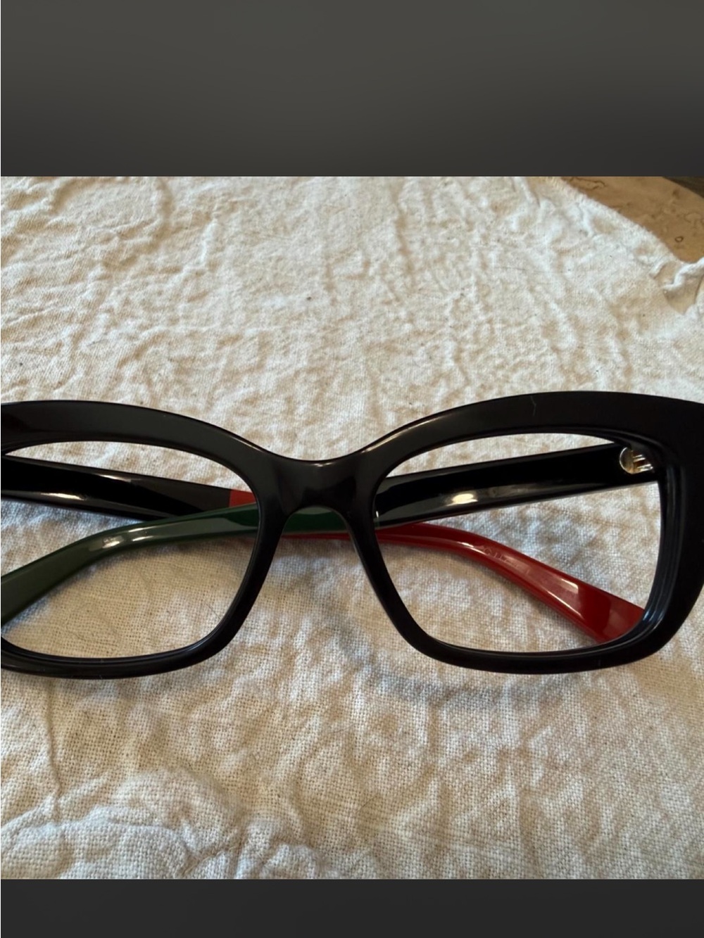 Ladies Gucci black glasses frame only.